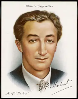 Stampe di Giornalista e scrittore inglese SIR ALAN PATRICK HERBERT (1890-1971), pseudonimo di ALBERT HADDock H Stampe: A.P Herbert