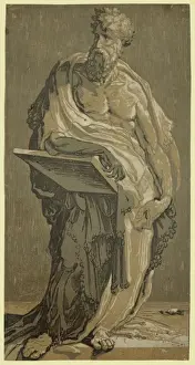 Chiaroscuro Painting Stampe: An apostle