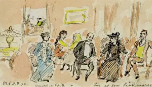 Historical Family Portrait Stampe: Arrival if Edith