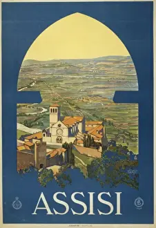 Art Deco Style Posters Stampe: Assisi