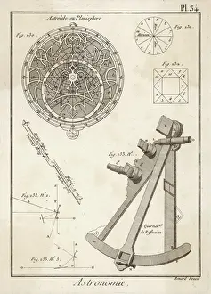 Historical Scientific Instruments Stampe: Astrolabe & Quadrant
