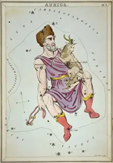 Ancient Astronomy Art Stampe: Auriga