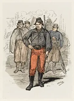 French Historical Events Stampe: Avenging Flourens