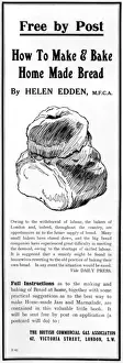 Homemade Bread Recipes Stampe: Baking your own bread, WW1