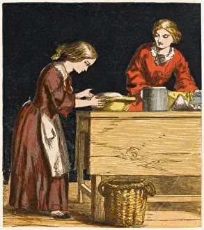 Mother Daughter Baking Stampe: Baking Raspberry Pie