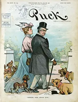 Early 20th Century Cartoons Online Stampe: Barking dogs never bite