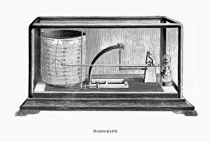 Antique Scientific Equipment Stampe: Barograph