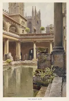 Bath England Stampe: Bath / Roman Bath / 1908