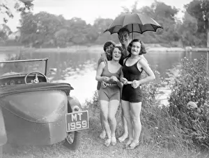 Vintage Bathing Costumes Stampe: Bathing Japes