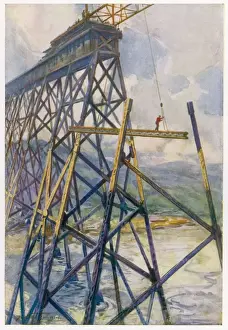 Canadian Railway History Stampe: Battle River Bridge