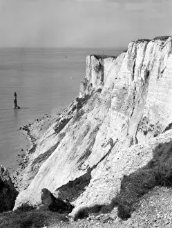 Chalk Cliffs UK Stampe: Beach Head Lighthouse