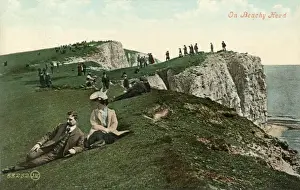Historical Beach Scenes Stampe: Beachy Head / 1908