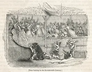 Mary Evans Prints Collection Stampe: Bear Baiting C 17