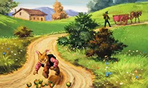 Country House Scene Stampe: Bear Rabbit