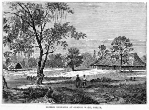 Stampe di Le caserme britanniche a Belmopan (non Belize city) al presente il Belize fa parte di Honduras Città Del Belize Stampe: Caserma Belize