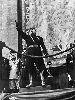 Stampe di Benito Mussolini, data tra il 1940 e il 1946 Generali E Leader Stampe: Benito Mussolini