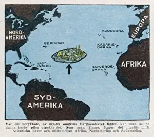 Mappa Stampe: Triangolo di Bermuda / Mappa