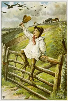 Agricultural Pest Control Stampe: The Bird Boy