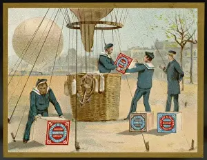 Huntley And Palmers Biscuits Stampe: Biscuits by Balloon