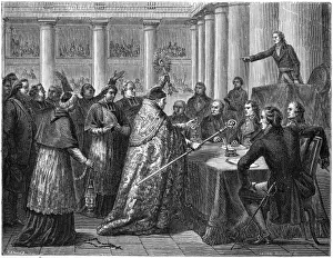 French Revolution Events Stampe: Bishop Abdicates