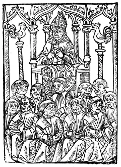 Christian Clergyman Stampe: Bishop Preaching