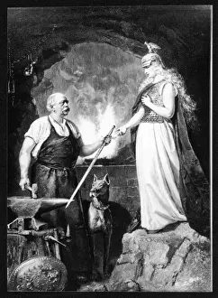 Otto Bismarck Stampe: Bismarck as Blacksmith