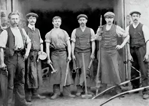 Industrial Tool Photography Stampe: Blacksmiths outside their forge