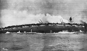 World War I Historical Pictures Stampe: The Blucher sinking