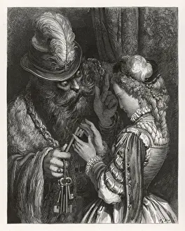 French Folklore Art Stampe: Bluebeard