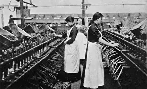 Textile Industry History Stampe: Bobbin Winding