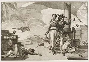 Naval Warfare Art Prints Stampe: Bompard Naval Action