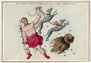 Ancient Astronomy Maps Stampe: Bootes Star Map