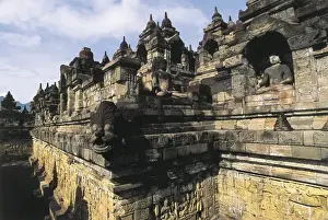 Central Java Indonesia Stampe: Borobudur Temple. 9th c. INDONESIA. CENTRAL JAVA