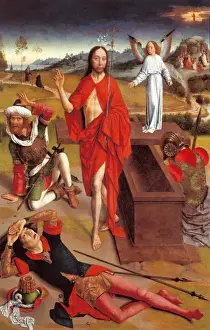 Stampe di Bouts, Dirck. Resurrezione. Arte fiamminga. Tempera su tavola Dirck Bouts Stampe: Bouts, Dirck