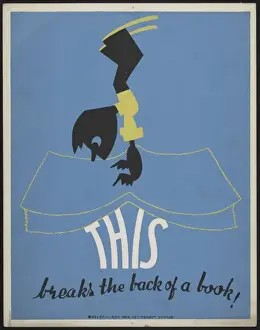 WPA Poster Stampe: This breaks the back of a book