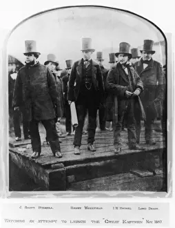Isambard Kingdom Brunel Engineer Stampe: Brunel at G. E. Launch