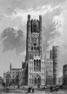 English Cathedrals History Stampe: Building / Ely Cathedral