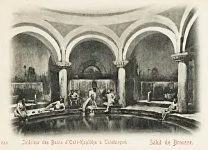 Yesil Bursa Green City Stampe: Bursa - Turkey - Interior of the Baths