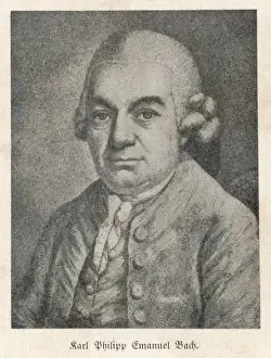 Classical Composer Stampe: C P E Bach (Anon)
