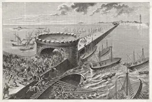 Ancient Egypt History Stampe: Caesar at Alexandria