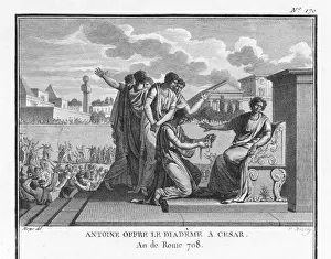 Roman Empire Politics Stampe: Caesar Refuses Crown