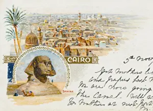 Egyptian Architecture Photography Stampe: Cairo, Egypt and The Sphinx