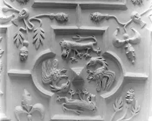 Historic Buildings In Cumbria Stampe: Calgarth Hall Ceiling