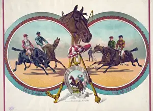 Victorian Era Equestrian Art Stampe: Called back. They are off