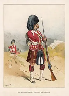 British Army Regiments History Stampe: Cameron Highlanders