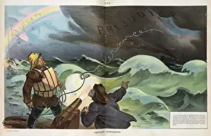 Theodore Roosevelt Cartoon Stampe: Captains courageous