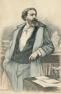 Historical French Writers Stampe: Catulle Mendes