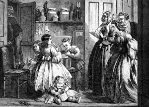 Historical Christmas Scenes Stampe: Caught