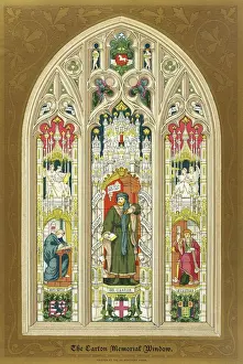 Medieval Stained Glass Stampe: Caxton Window