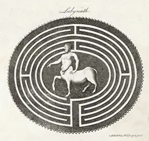 Mythical Creatures Art Stampe: Centaur in Labyrinth